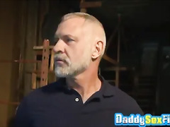 Mature daddy gets dominated by horny buff jock